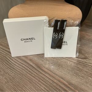 Chanel Black and crystal Hair Clips new